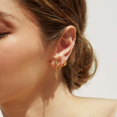 Lume Chain Earrings Silver